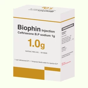 biophin injection (ceftriaxone b.p. sodium 1g)