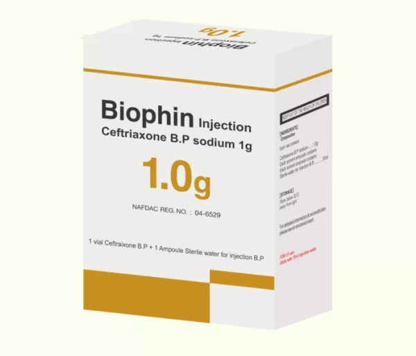 biophin injection (ceftriaxone b.p. sodium 1g)