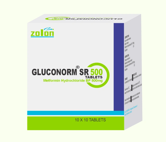 gluconorm sr 500 tablets metformin hydrochloride bp 500mg